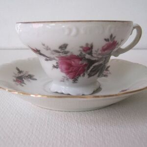 JAPAN Tea Cup and Saucer Set Japanese Roses